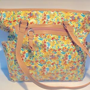Giani Bernini Faux Leather Floral Print Tote Bag